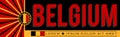 Belgium Patriotic Banner design, typographic vector illustration, Belgian Flag colors Royalty Free Stock Photo