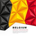 Belgium polygonal flag. Vector illustration. Abstract background in the form of colorful black, yellow and red stripes