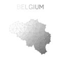 Belgium polygonal vector map.