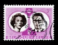 Belgium on postage stamps Royalty Free Stock Photo