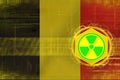 Belgium radioactive threat. Radiation hazard concept.