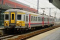 Belgium railways commuter train at Brugge station Royalty Free Stock Photo