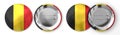 Belgium - round badges with country flag on white background