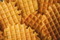 Wholegrain belgium waffles closeup