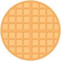 Belgium round waffles, pastel colors on white background. Vector