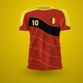 Belgium soccer jersey. Vector illustration decorative design