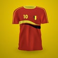 Belgium soccer jersey. Vector illustration decorative design