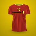 Belgium soccer jersey. Vector illustration decorative design