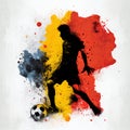 Belgium soccer poster. Abstract Belgium football background. Belgian national football player. Belgian soccer team Royalty Free Stock Photo