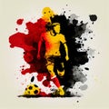 Belgium soccer poster. Abstract Belgium football background. Belgian national football player. Belgian soccer team Royalty Free Stock Photo