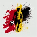 Belgium soccer poster. Abstract Belgium football background. Belgian national football player. Belgian soccer team Royalty Free Stock Photo