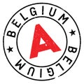 Belgium stamp rubber grunge