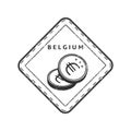 Belgium stamp. Vector illustration decorative design