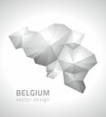 Belgium vector grey and silver perspective triangle shadow map
