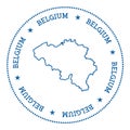 Belgium vector map sticker.