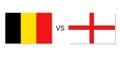 Belgium vs England flags