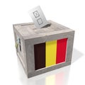 Belgium - wooden ballot box - voting concept