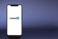 Belgorod , Russia - MAY, 29, 2020: LinkedIn logo form on a screen. Linkedin is a social networking website for people in