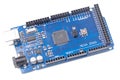Belgrade - 20.02.2022. - Arduino CNC Shield motherboard with stepper drivers isolated above white background