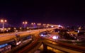 Belgrade city highway at night long exposure shot Royalty Free Stock Photo