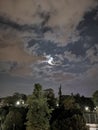 Belgrade night moon Royalty Free Stock Photo