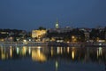 Belgrade at night, Serbia, river Sava