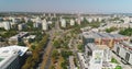 Belgrade panorama - buildings, streets, cars, roundabout