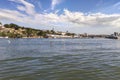 Belgrade Panorama with Kalemegdan Fortress and Tourist Nautical Port on Sava River Royalty Free Stock Photo