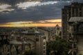 Belgrade panorama at sunset Royalty Free Stock Photo