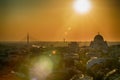 Belgrade panorama with temple of Saint Sava