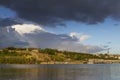 Belgrade Panorama Viewed From Sava River Perspective Royalty Free Stock Photo