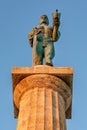 Monument sculpture of the Belgrade Victor serbian: Pobednik made of bronze.