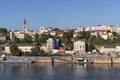 Panorama from Branko bridge to Old Town of city of Belgrade