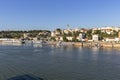 Panorama from Branko bridge to Old Town of city of Belgrade