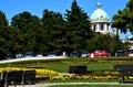 BELGRADE, SERBIA - AUGUST 15, 2016: Serbian National Assembly building - Parliament in Belgrade Royalty Free Stock Photo