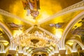 Belgrade, Serbia: Beautiful interior of the temple in gold tones. Cathedral of Saint Sava in Belgrade Royalty Free Stock Photo