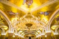 Belgrade, Serbia: Beautiful interior of the temple in gold tones. Cathedral of Saint Sava in Belgrade Royalty Free Stock Photo