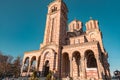 Church of St. Mark is a Serbian Orthodox church located in the Tasmajdan Park in Belgrade, Serbia Royalty Free Stock Photo