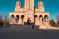 Church of St. Mark is a Serbian Orthodox church located in the Tasmajdan Park in Belgrade, Serbia Royalty Free Stock Photo