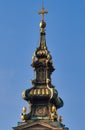 Bell tower of the Cathedral Church of St. Michael in Belgrade, Serbia Royalty Free Stock Photo