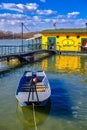 River raft restaurant and bar on the Danube river in Belgrade, Serbia