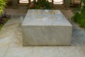 BELGRADE, SERBIA: House of flowers. Photo of tomb of Josip Broz Tito in the mausoleum. House of flowers