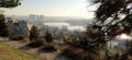 Belgrade, Serbia. January 26, 2020, Bridges of Belgrade from the Kalemegdan Fortress in Belgrade. Sava River, bridges and a view