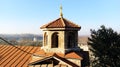 Belgrade, Serbia, January 24, 2020. Dome of the church with a cross. Church of St Petka at Kalemegdan fortress - Belgrade Serbia.