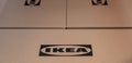 Belgrade, Serbia - January 02, 2023: IKEA logo on cardboard delivery boxes