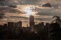 BELGRADE, SERBIA - JANUARY 1, 2023: Selective blur on the skyline of Beograd na vodi belgrade waterfront high rise construction