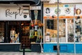 Belgrade street, vintage style shop in Belgrade, Serbia