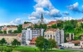 BELGRADE, SERBIA - July, 2018: Belgrade cityscape from the Sava river in Serbia. Royalty Free Stock Photo