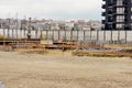 BELGRADE, SERBIA - JULY 2020: New building BW TERRACES in the project Belgrade Waterfront under construction