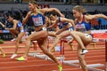 Athletics - Women 60m Hurdles - Round 1 Royalty Free Stock Photo